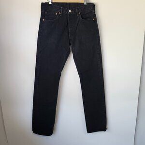 Levi’s 501 Original Fit Jeans Men’s W31 L36 Black Straight Leg Denim